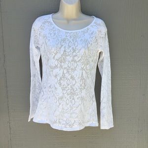 Athleta Long Sleeve Burnout Tee